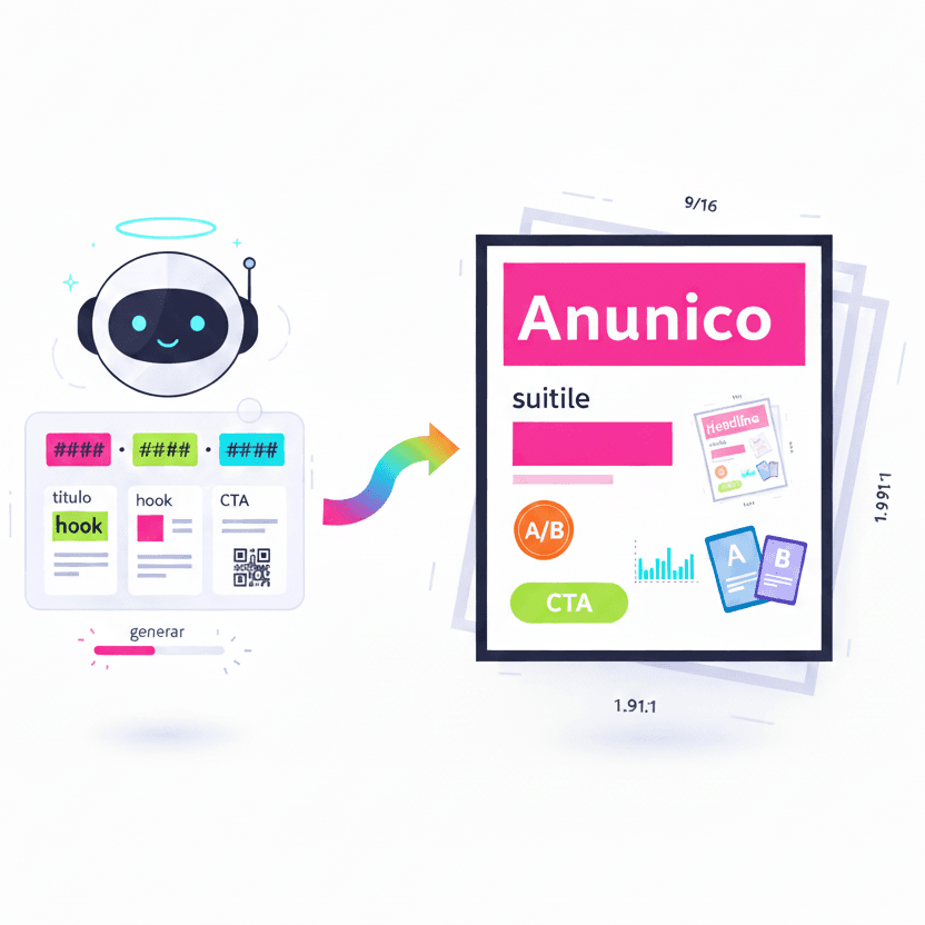 Ilustración del servicio Creatividad asistida y anuncios a escala